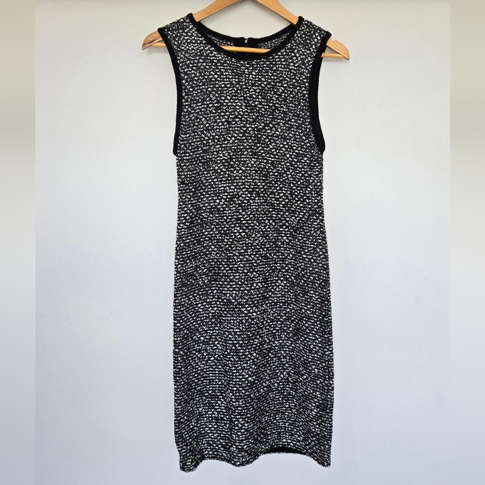 Alice+Olivia Sleeveless Wool Mini Dress Women's Size Small In Black & White NWT